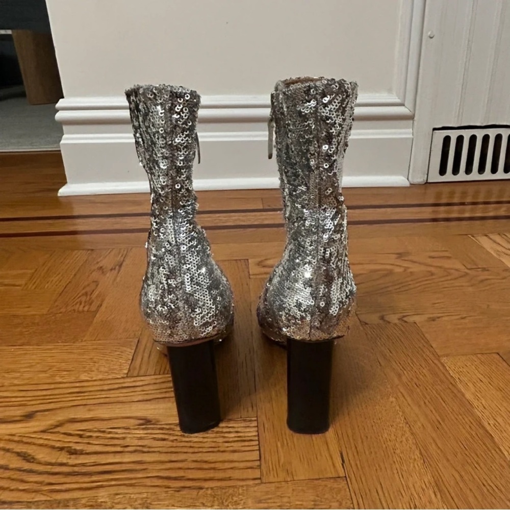 IRO Silver Sequin Heeled Boots - Picture 4 of 6
